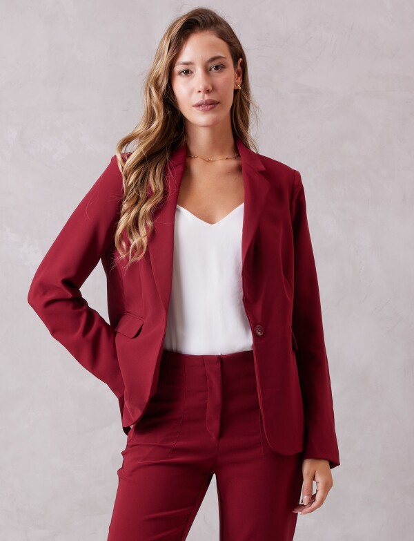Blazer Sastrero Slim BORDEAUX