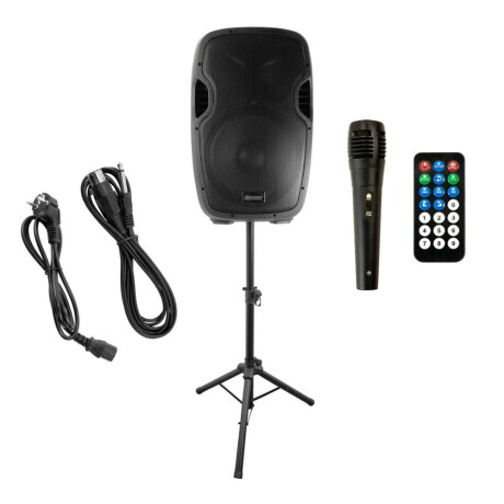 Caja Activa Lexsen Sonic15a Bt 200w Con Soporte Y Micrófono