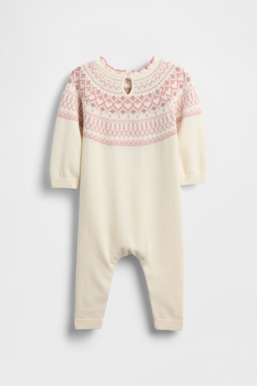 Enterito Buzo Fairisle Bebé Barely Pink