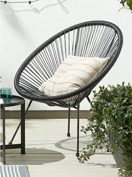 Sillón de exterior UBBERUP negro Sillón de exterior UBBERUP negro