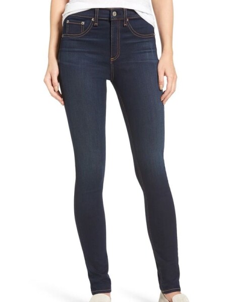 Jean skinny elastizado con bolsillos, Bed Azul