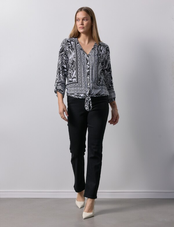 Blusa Nudo NEGRO/BLANCO