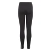 Calza Adidas Essentials Cotton 3 bandas Negro
