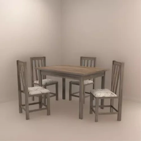 Juego Comedor En Teka Italia 4 Sillas 1.20 X 0.80 Juego Comedor En Teka Italia 4 Sillas 1.20 X 0.80
