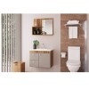 Mueble Baño Luna + Bacha + Espejo Premium 15mm NOGAL CINAMON Mueble Baño Luna + Bacha + Espejo Premium 15mm Nogal Cinamon