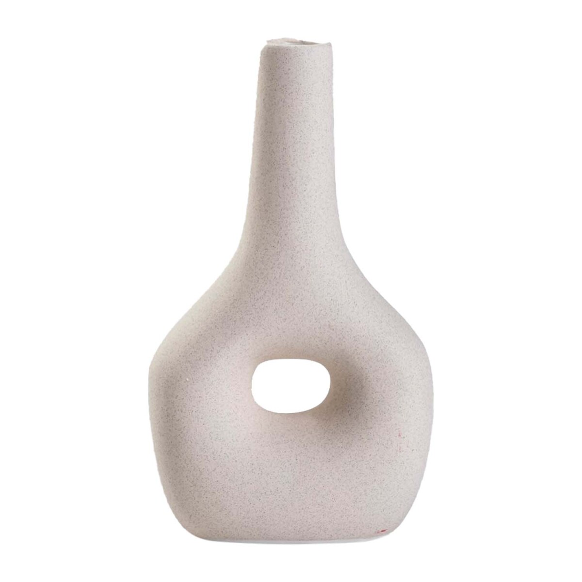 Florero en Cerámica Diseño Lágrima para Decoración 13x7x23Cm - Blanco 