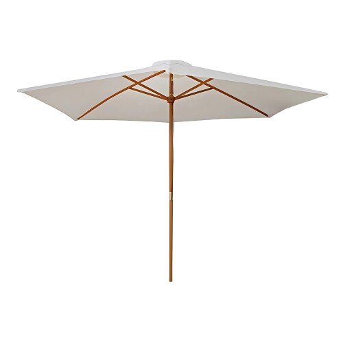 Sombrilla - Madera Natural Blanco