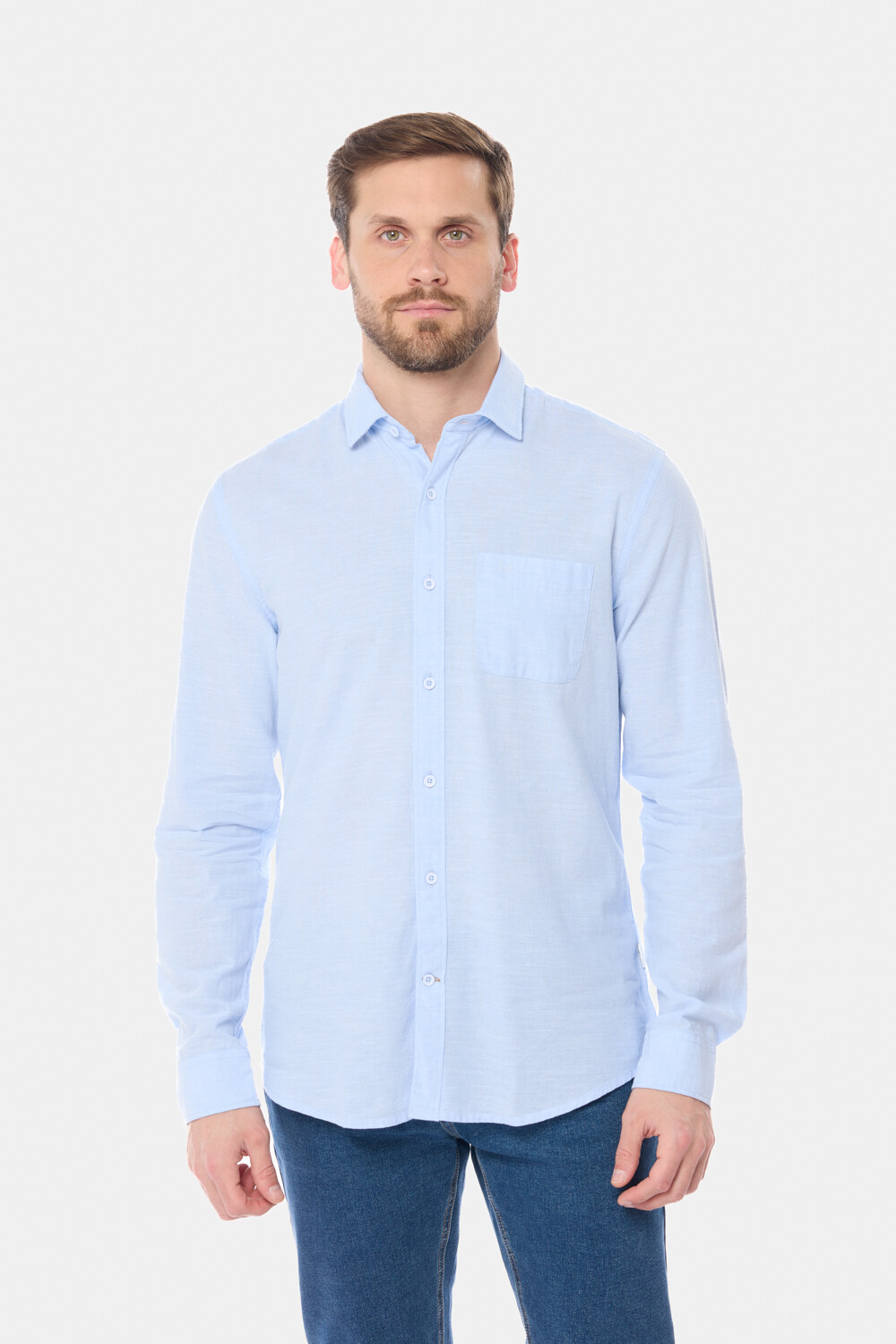 CAMISA DE LINO Azul