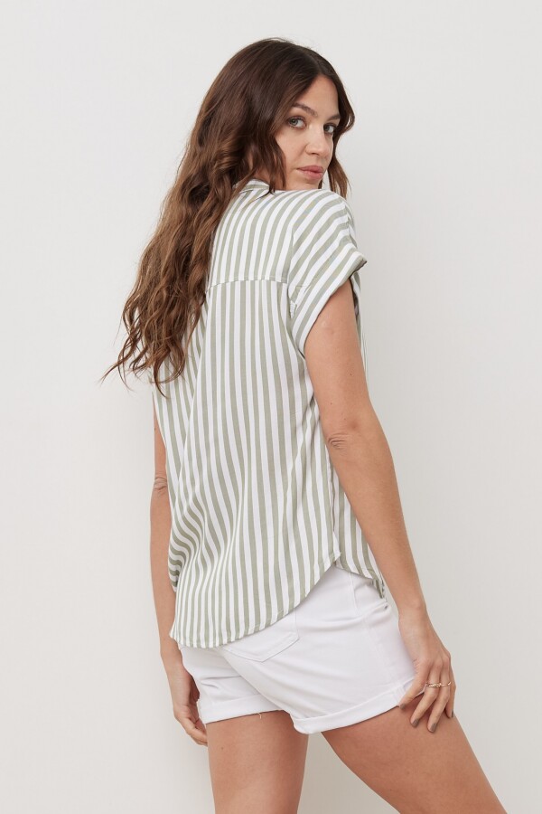 Camisa Lineas VERDE/MULTI