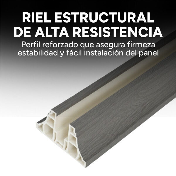 Panel Divisor Separador Ambientes 2 x 2,90m + 2 Rieles 3m Gris 1
