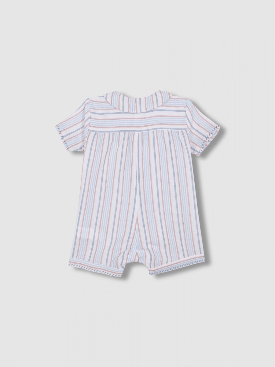 Pijama De Rayas Gris
