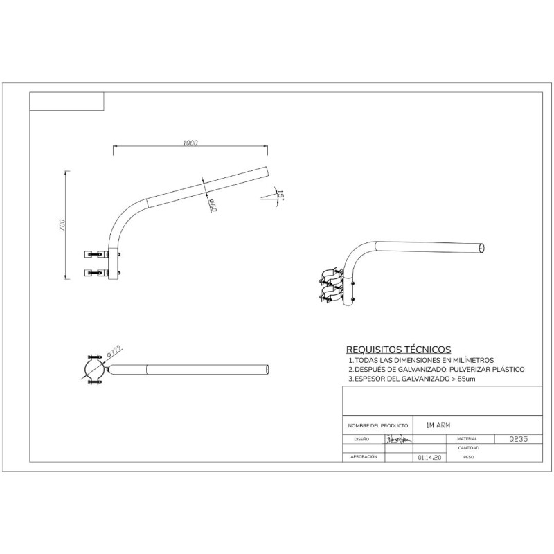 Brazo Vial Brazo Vial Para Poste