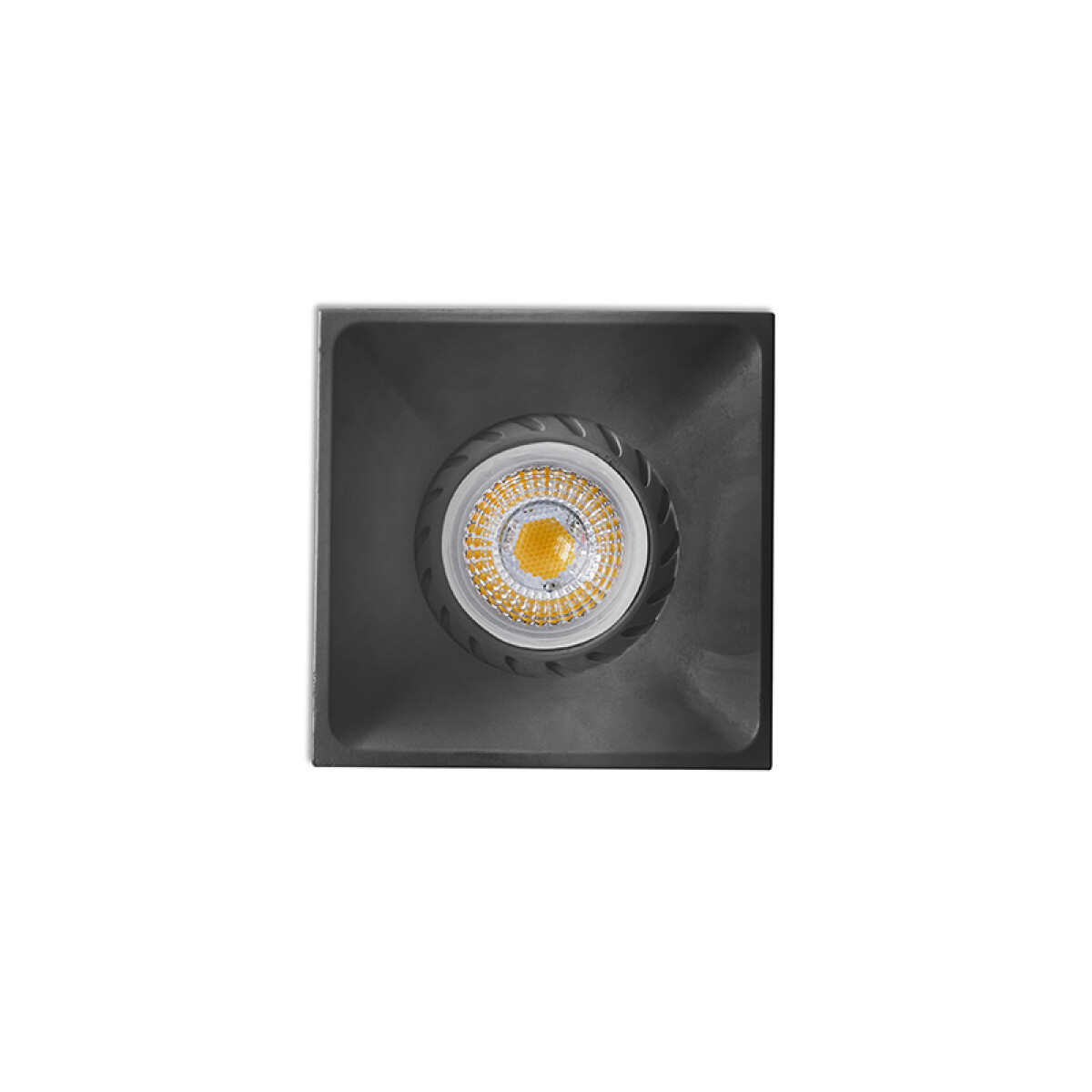 Downlight cuadrado aluminio negro s/zoc 75mm - FA2112 