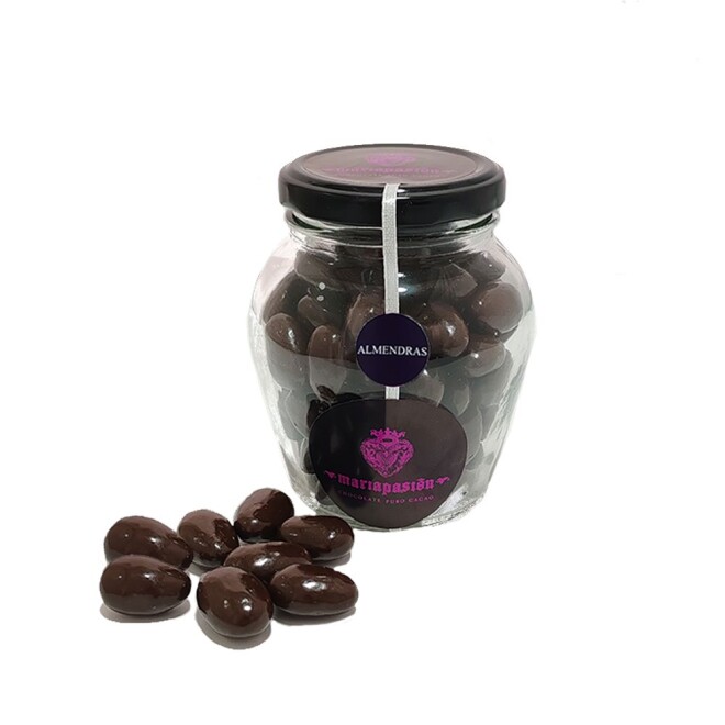 Drageés - Almendras Bañadas - Frasco 250g. - Amargo 58% - Cacao Puro Drageés - Almendras Bañadas - Frasco 250g. - Amargo 58% - Cacao Puro