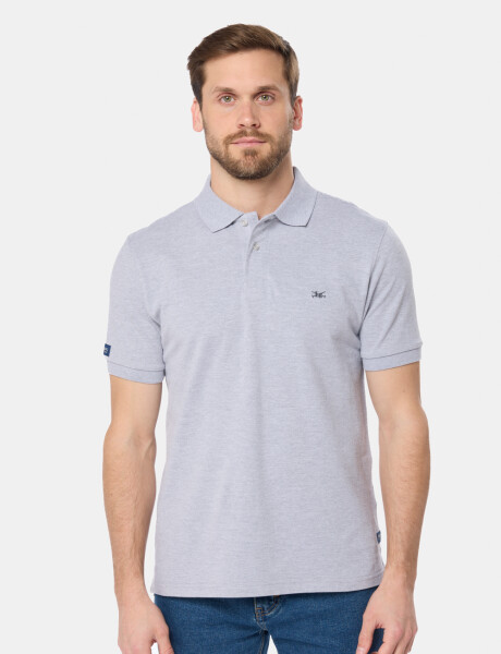 REMERA POLO LISA PIQUÉ Gris