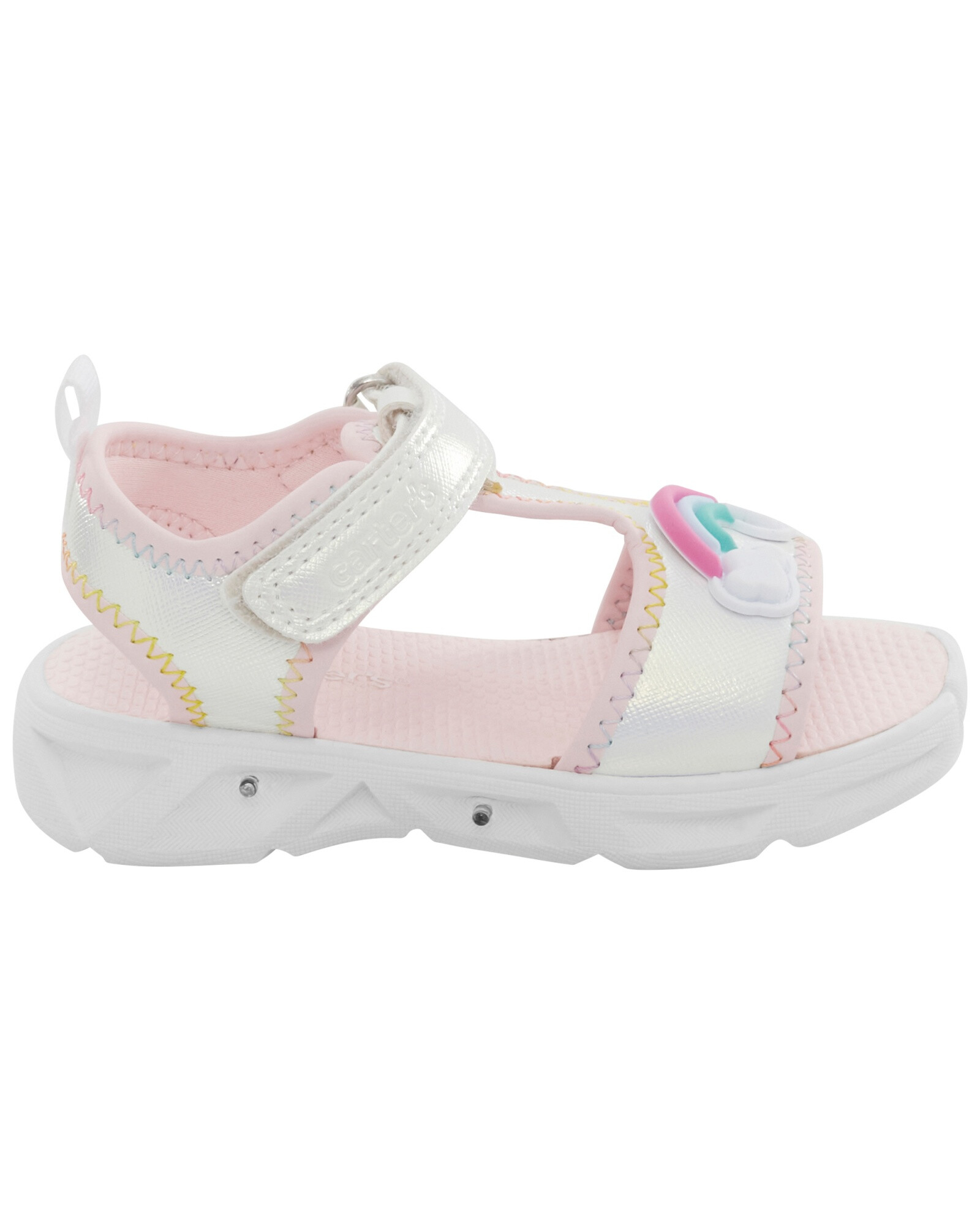 Sandalias jani con luces y velcro, diseño arcoíris Sandalias jani con luces y velcro, diseño arcoíris