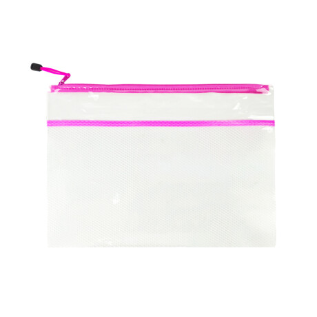 Sobre de PVC para papeles tamaño A4 Fucsia