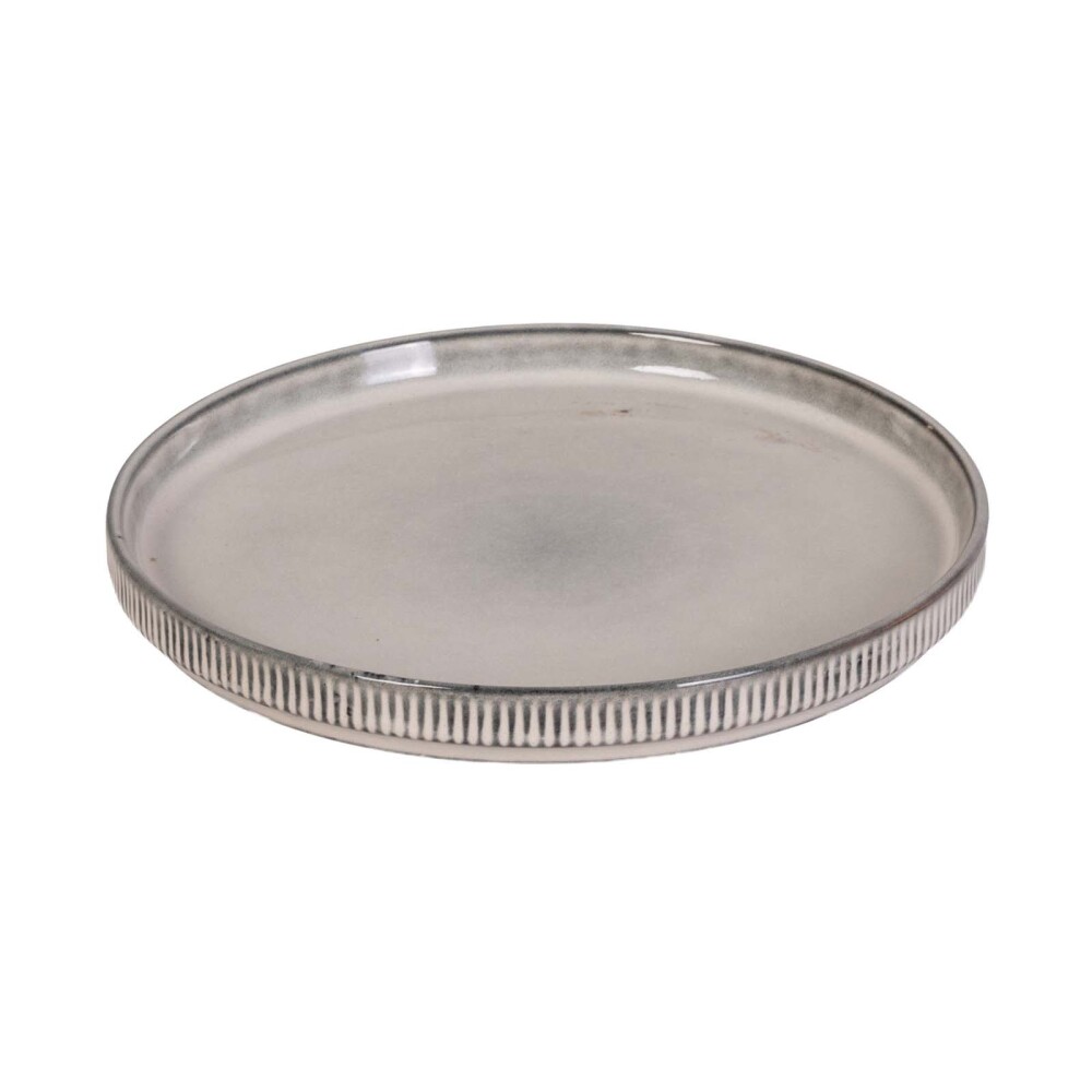 PLATO CERAMICA GRIS ALLIE