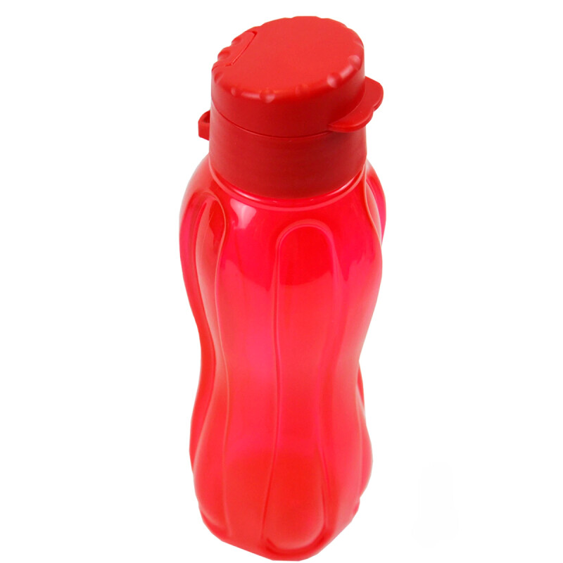 Botella caramañola plástica con tapón 800 ml ROJO