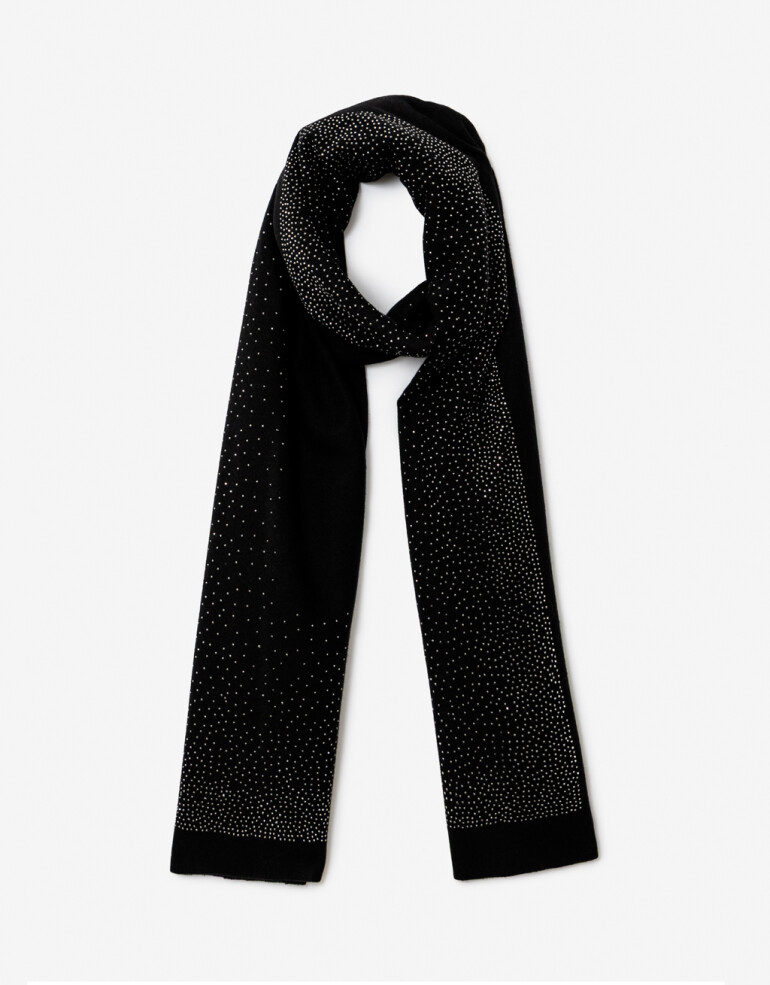 Pashminas Apliques: Hotfix/Bordado/Parches Pashmina De Noche - Negro