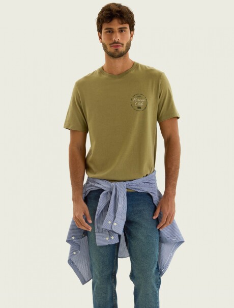 CAMISETA MANGA CORTA CON ESTAMPA VERDE