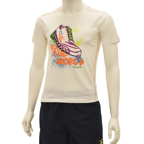 Remera Reebok H76199 Unisex Infantil y Jóvenes Urbana Casual Blanco
