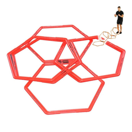 Set De 6 Aros Hexagonal Entrenamiento Coordinación Cmb000698