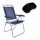 Set Silla Playa Pleg 4Pos + Mesa Bandeja Lateral Divisiones Azul Marino