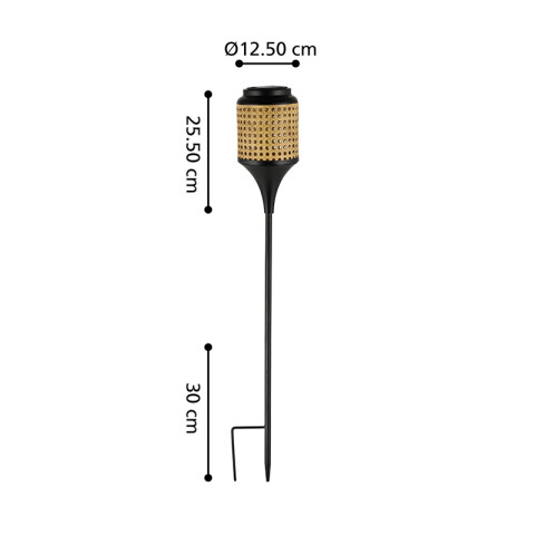 Pincho con antorcha LED solar 0,06W cálida IP44 EG3852