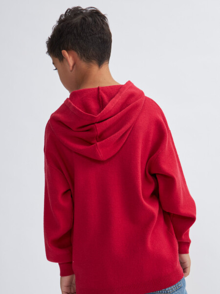 Hoodie de punto Bordo