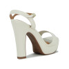 Sandalia Vizzano Mujer Taco 12cm Plataforma 2cm Blanco