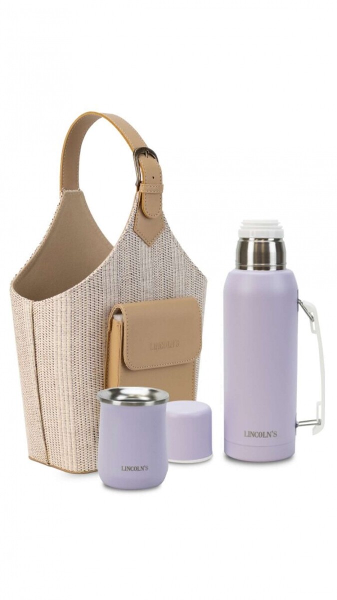 Kit Matero Rising - Tejido Negro Y Crudo C/ Lila 