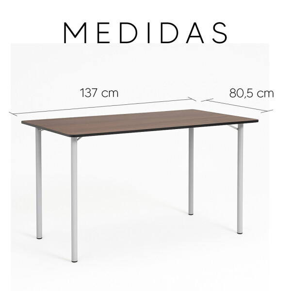 Mesa De Comedor Modelo Gitana, Rectangular Apta Para 6 Personas. MARRON