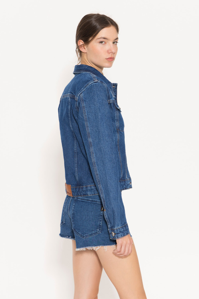 CAMPERA TRUCKER DENIM Azul