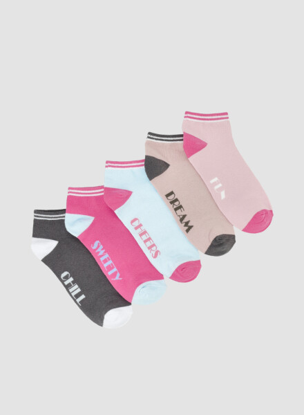 Pack de 5 medias cortas colores lisos Variante 43