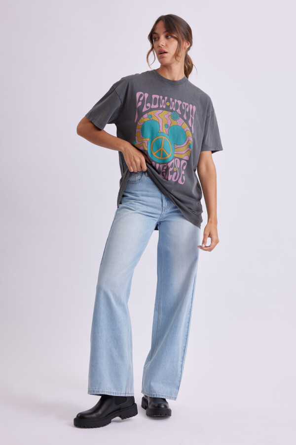 Pantalón de jean wide leg Azul Claro