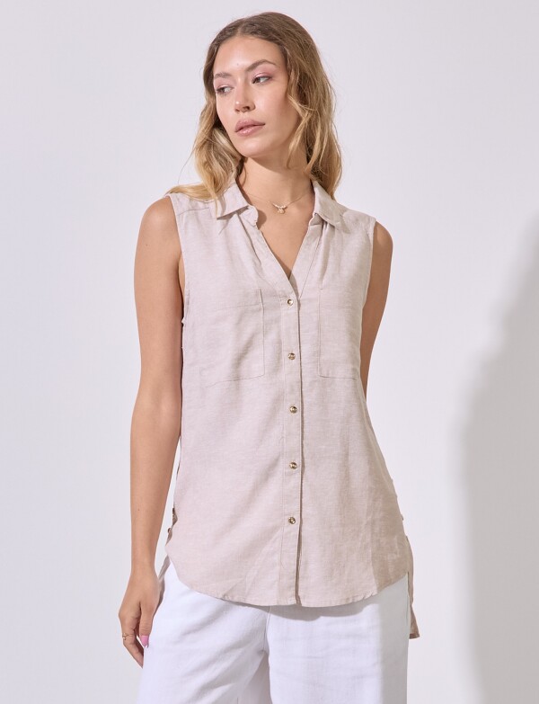 Camisola Lino BEIGE