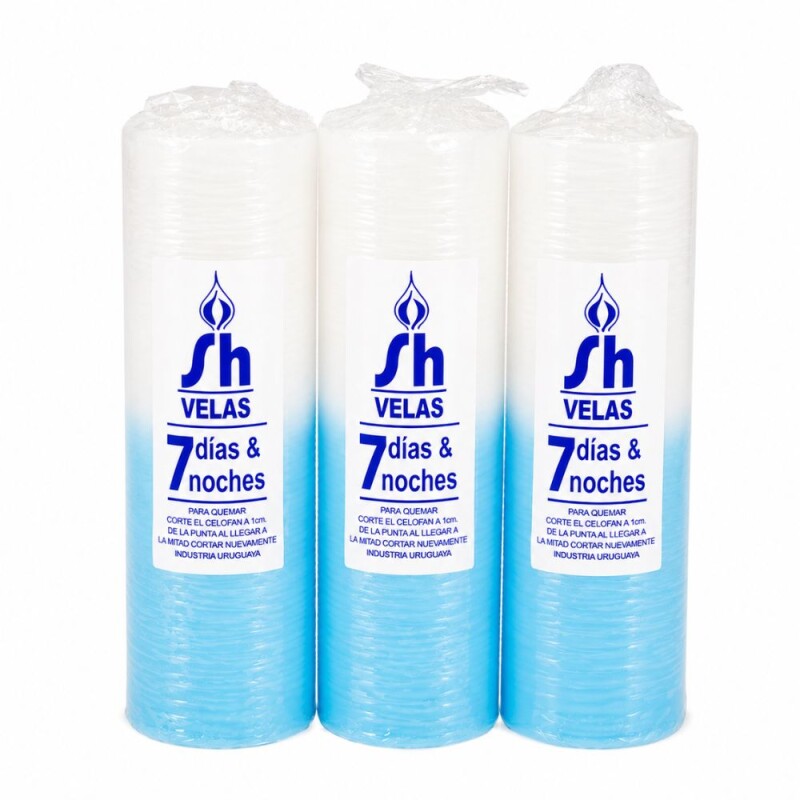 VELON 7 DIAS / 7 NOCHES COMBINADO X12 Blanco/celeste