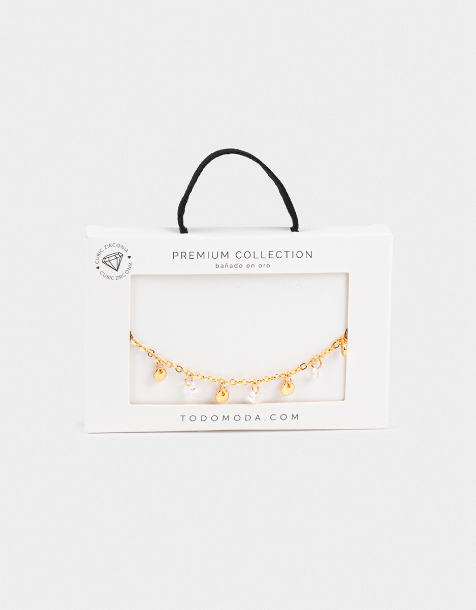 Pulsera Con Dijes Bañada En Oro 