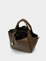 Bolso Tote Con Penduro camel