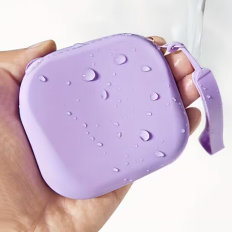 Monedero de silicona con cierre Fucsia