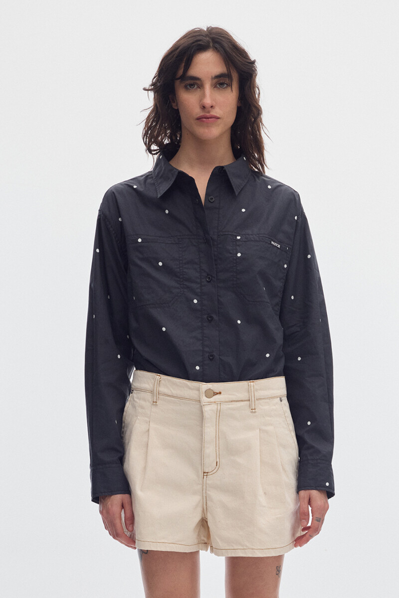 Camisa Road Print Dots Black
