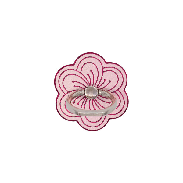 Anillo soporte para celular diseño flor metalizada rosa Anillo Soporte Para Celular Diseño Flor Metalizada Rosa