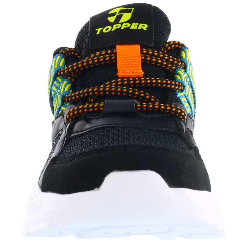 Championes Infantiles Topper Chalpa Kids Negro - Verde - Anaranjado