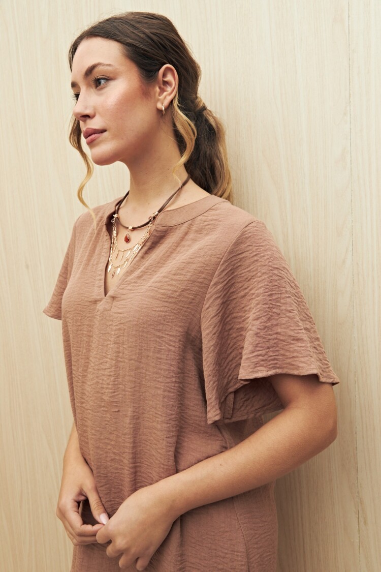 VESTIDO JILL Beige Oscuro