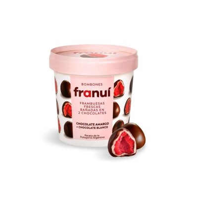 Bombones de Frambuesa Franui con Choco Amargo + Choco Blanco Franui Chocolate Amargo