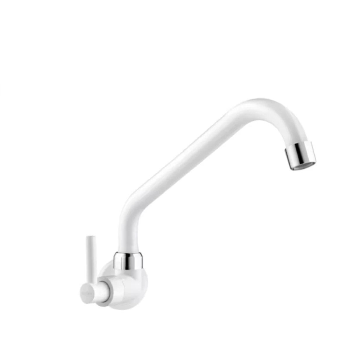 Grifo De Cocina De Pared Blanco Largo Lagune 