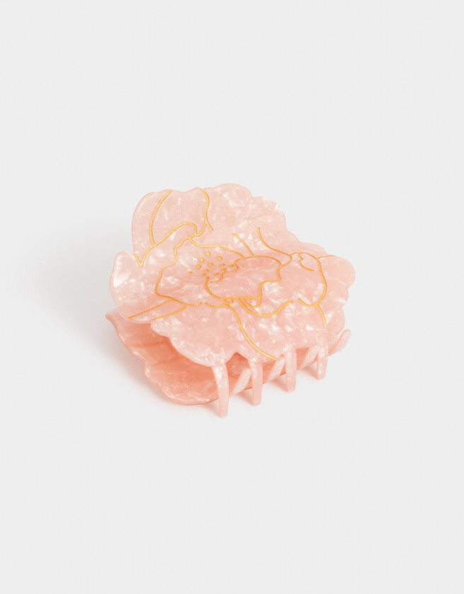 Broche Con flores Broche Acrílico Flor - Rosa Claro