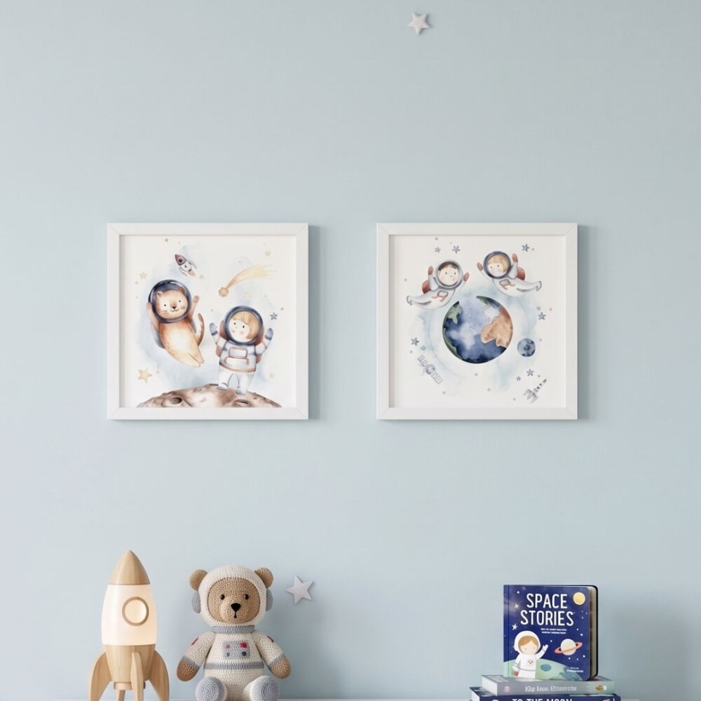 Cuadro Infantil - 30x30 cm - Astronauta Cuadro Infantil - 30x30 cm - Astronauta