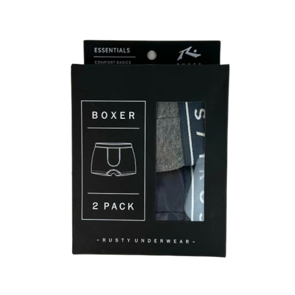 Boxer Rusty Trend Pack X2 - Gris/Azul 